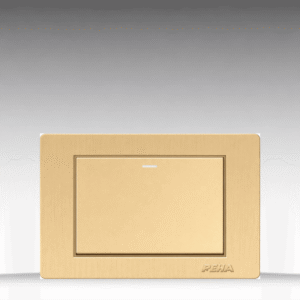 C5 Plastic Gold - Bộ 1 công tắc Size L - Nhựa xước