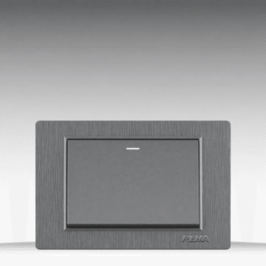 C5 Plastic Gray - Bộ 1 công tắc Size L - Nhựa xước