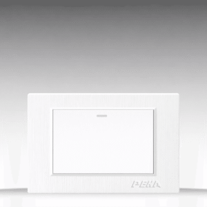 C1 Plastic White - Bộ 1 công tắc Size L - Nhựa xước, màu trắng ngọc trai
