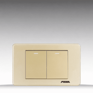 V10 Arcylic Gold - Bộ 2 công tắc Size M - Nhựa dẻo, chống cháy