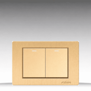 C5 Plastic Gold - Bộ 2 công tắc Size M - Nhựa xước