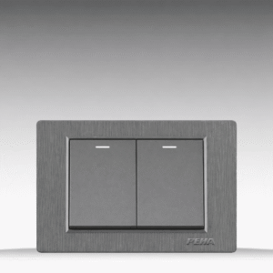 C5 Plastic Gray - Bộ 2 công tắc Size M - Nhựa xước