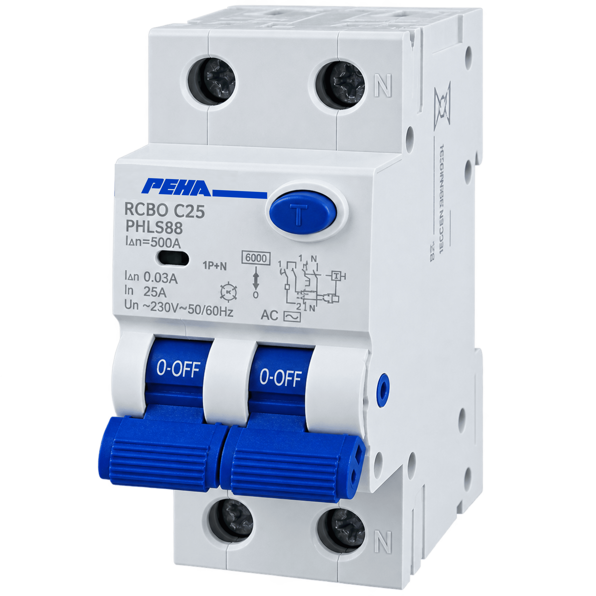 Aptomat chống giật kết hợp chống quá tải - RCBO PEHA PHLS8B C25 1P+N 25A 30mA