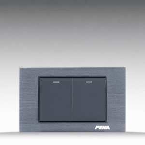 NOVA Aluminum Series - Bộ 2 công tắc size M - Nhôm xước