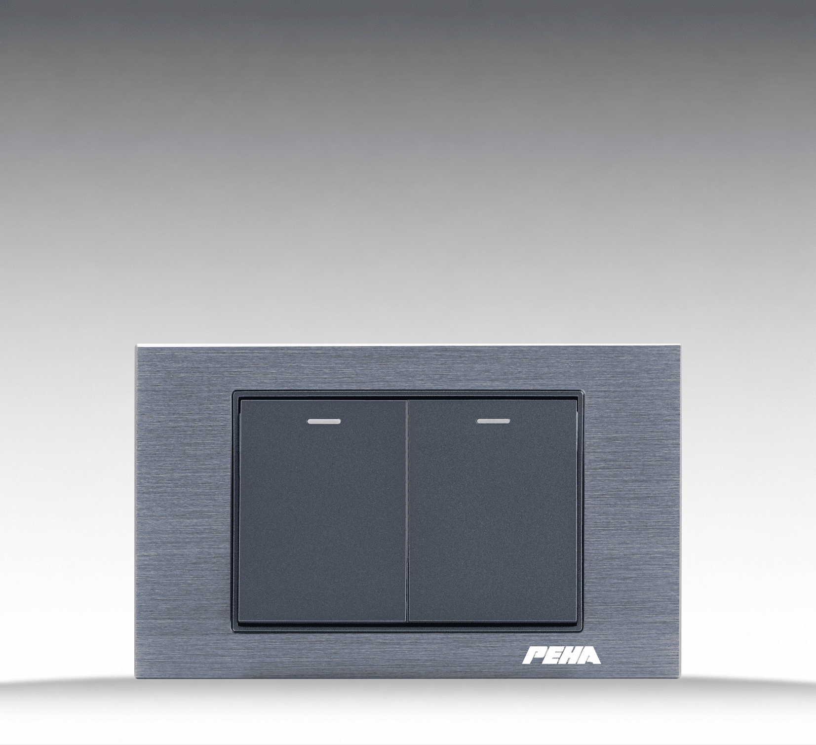 NOVA Aluminum Series - Bộ 2 công tắc size M - Nhôm xước