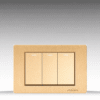 C5 Plastic Gold – Bộ 3 công tắc Size S – Nhựa xước