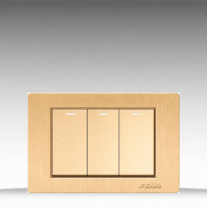 C5 Plastic Gold – Bộ 3 công tắc Size S – Nhựa xước