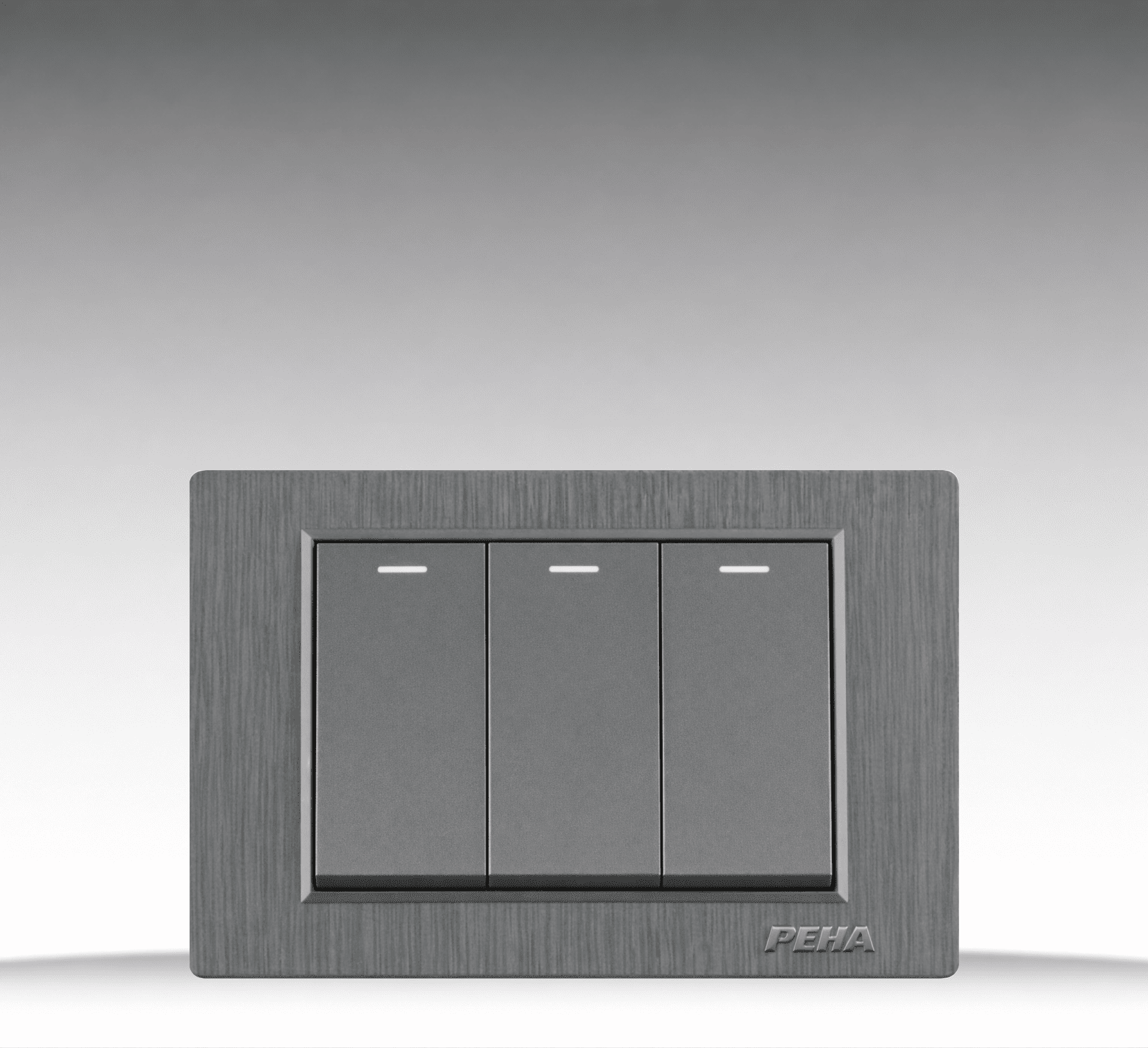 C5 Plastic Gray - Bộ 3 công tắc Size S - Nhựa xước
