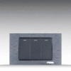 NOVA Aluminum Series - Bộ 3 công tắc size S - Nhôm xước