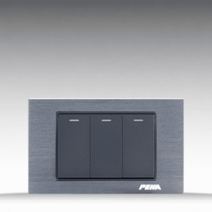 NOVA Aluminum Series - Bộ 3 công tắc size S - Nhôm xước
