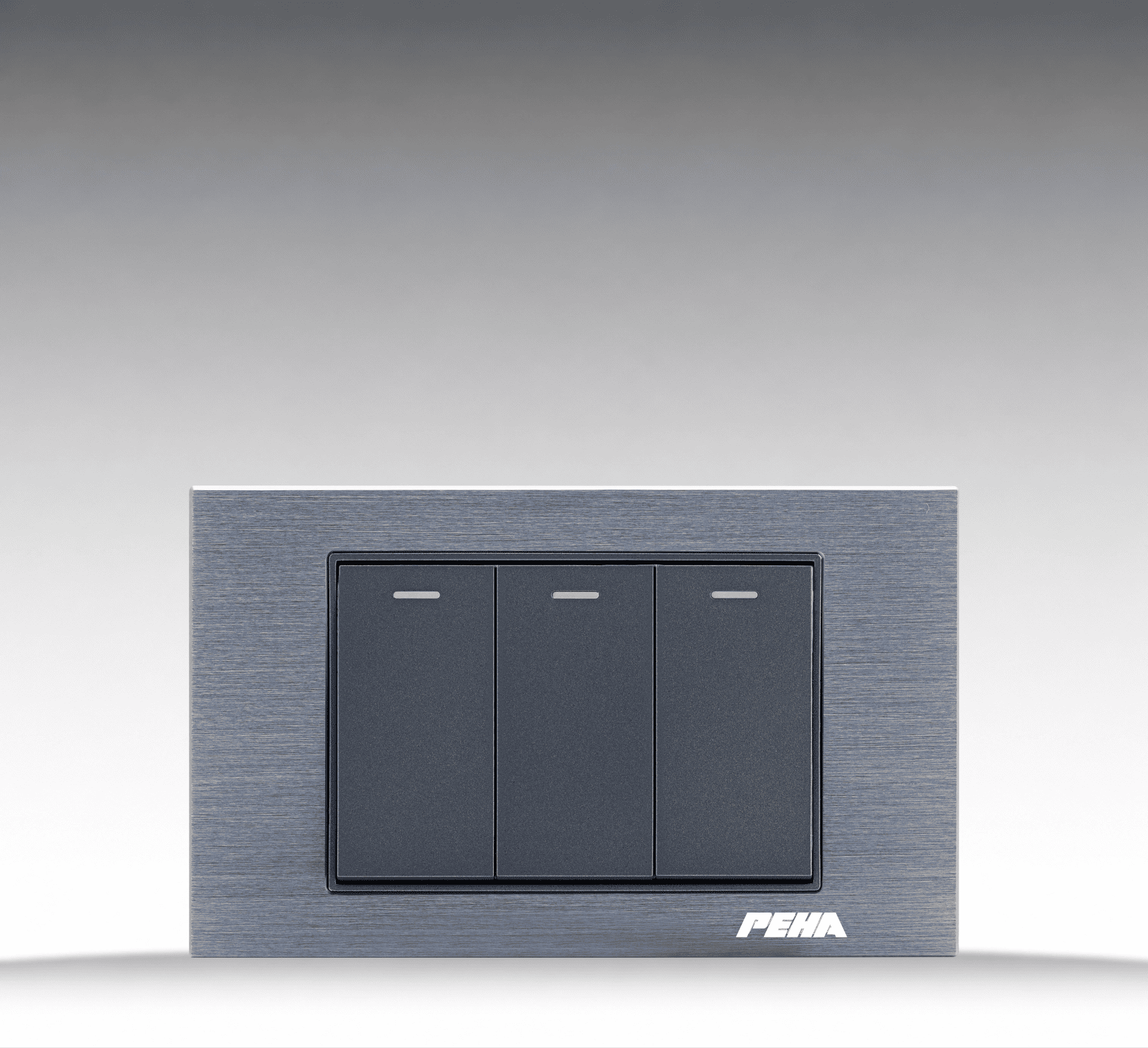 NOVA Aluminum Series - Bộ 3 công tắc size S - Nhôm xước