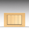 C5 Plastic Gold – Bộ 2 công tắc kép Size M – Nhựa xước