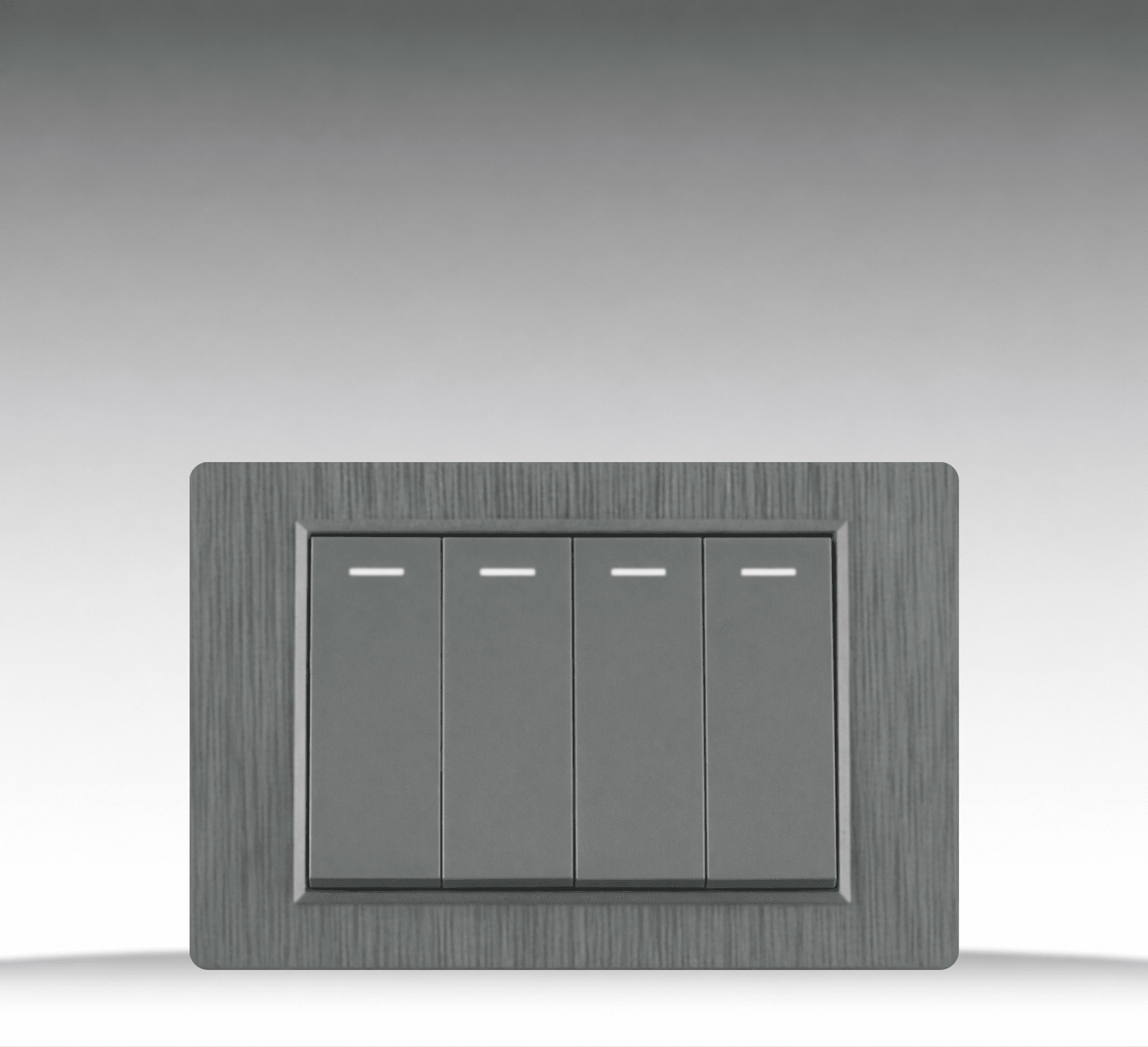 C5 Plastic Gray - Bộ 2 công tắc kép Size M - Nhựa xước
