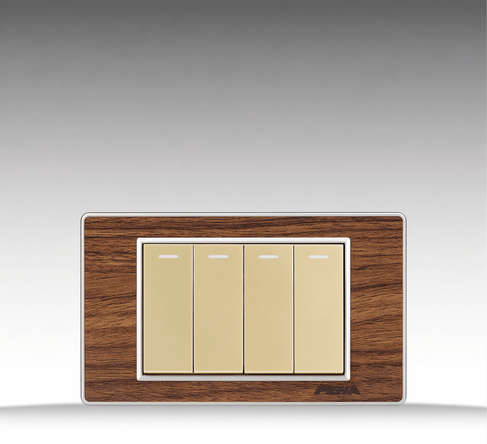Nova Wood Series - Bộ 2 công tắc kép size M - Arcylic Vân Gỗ