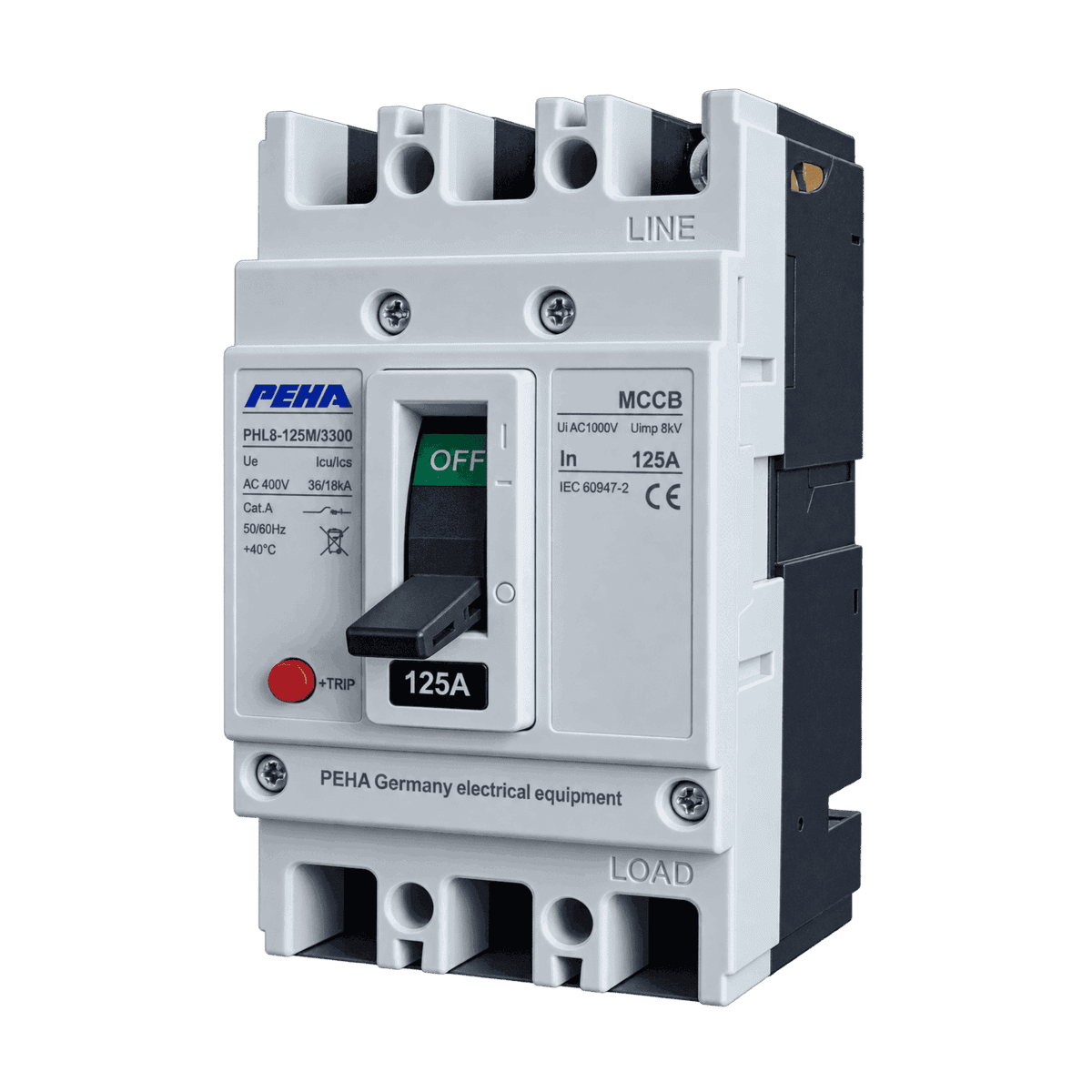 Aptomat khối PEHA PHLD - 125M - 3 Pha - 125A - MCCB