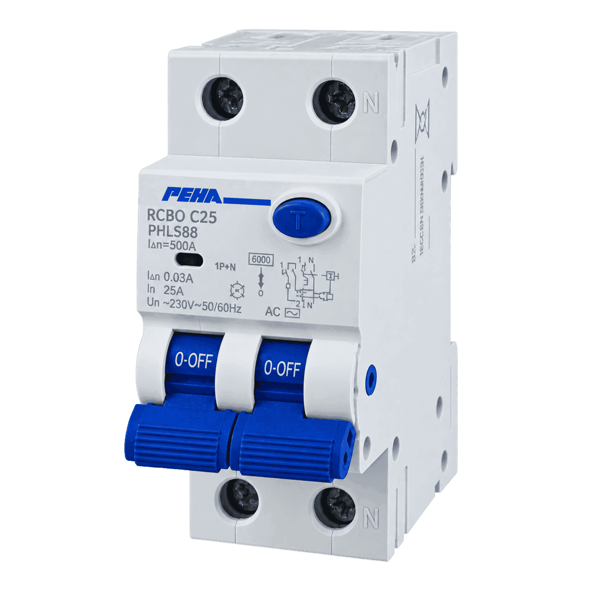 Aptomat chống giật kết hợp chống quá tải - RCBO PEHA PHLS8B C25 1P+N 25A 30mA